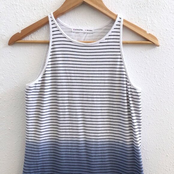 ATHLETA Sleeveless Striped Ombre Maxi Dress Small Size - Picture 4 of 9